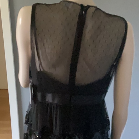 NWT REDValentino Black Sequin MIDI Dress Size 44 US 8 - Picture 8 of 13